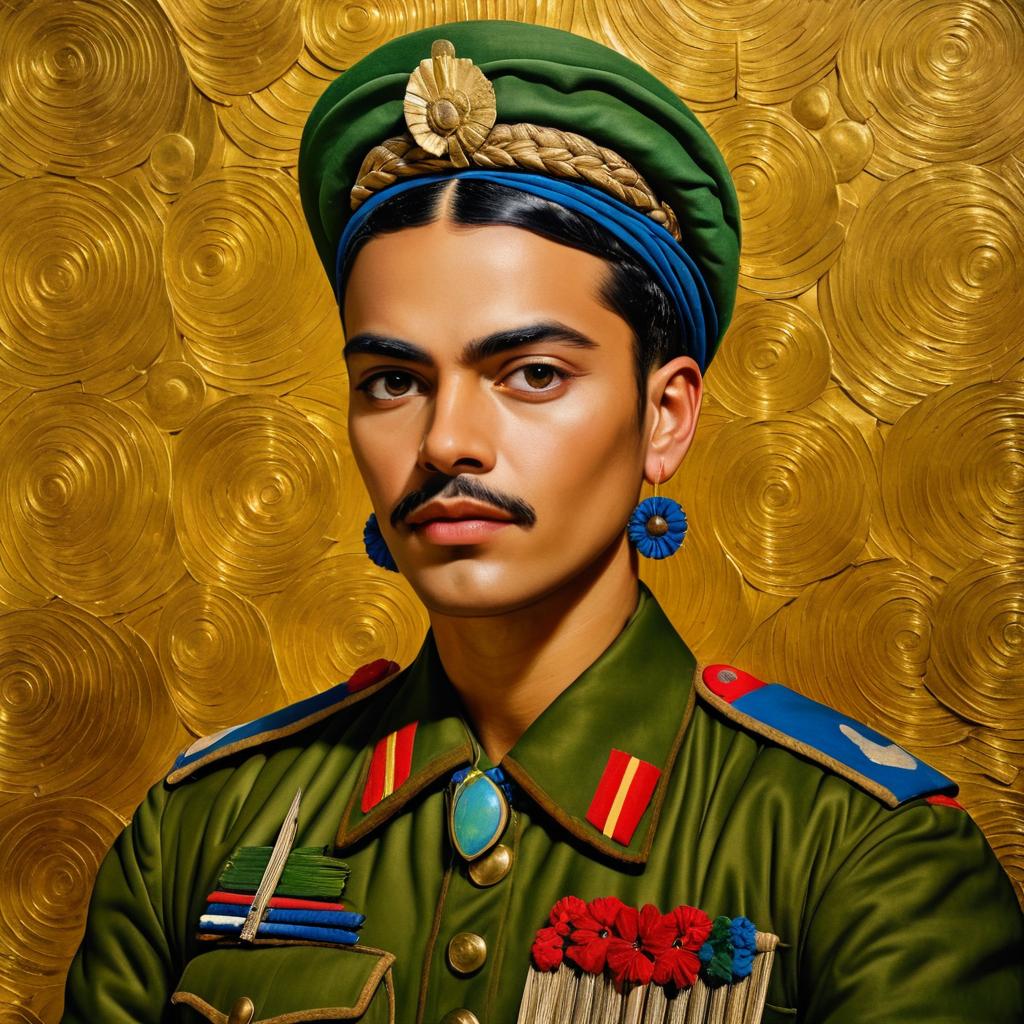 Intricate Realism: Soldier Portrait by Kahlo