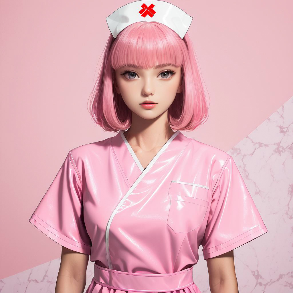 Retro Kunoichi Nurse in Soft Studio