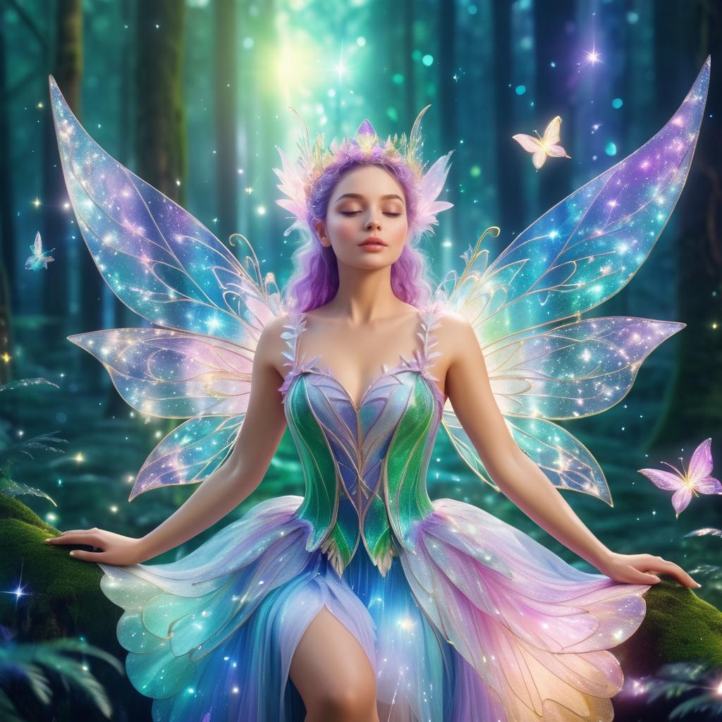 Whimsical Fairy in Enchanted Forest