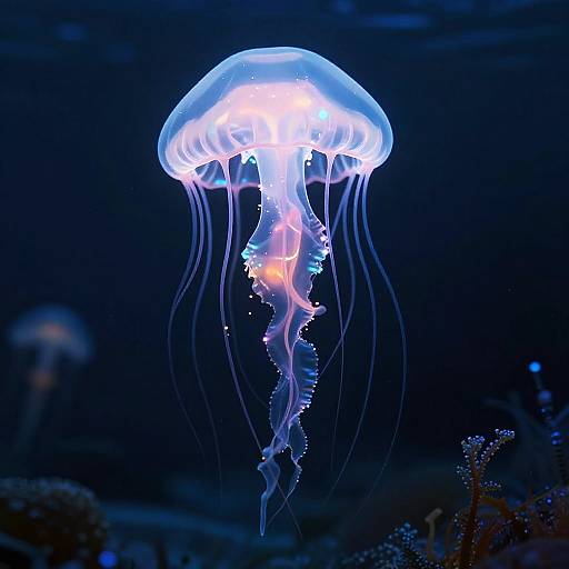 Luminous Sci-Fi Jellyfish Spirit