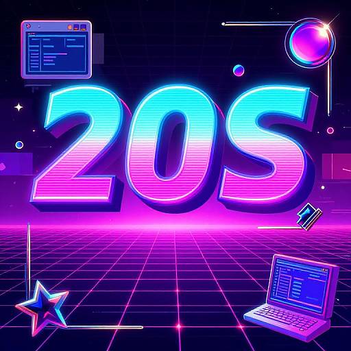 Neon-lit digital art of 