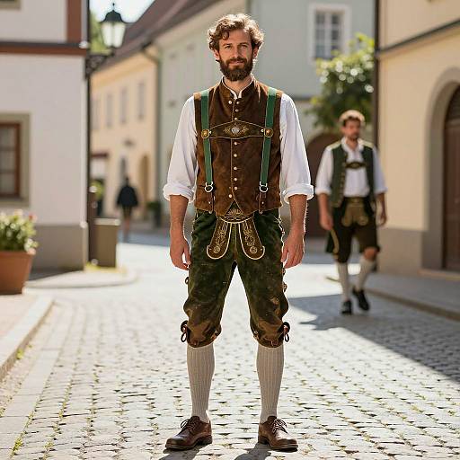 Bavarian Man in Traditional Outfit