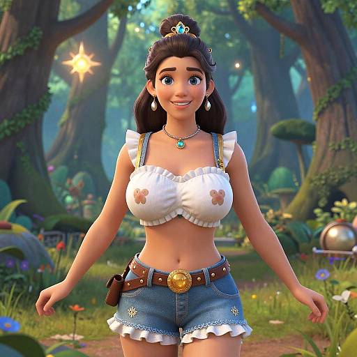 Fantasy Teen Character in Enchanted Forest