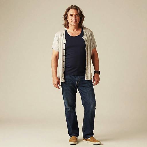 Casual Boho Middle-Aged Man Style