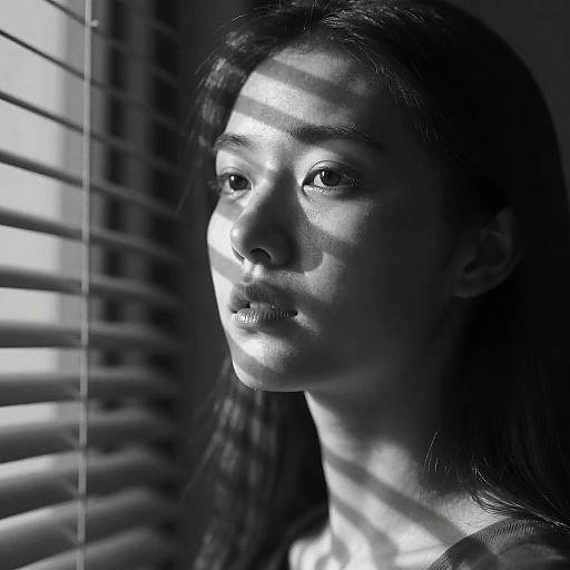 Monochrome Portrait with Cinematic Shadows