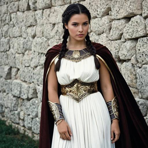 Woman in Roman Goddess Outfit