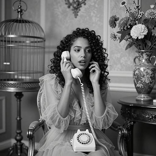 Elegant Woman in Vintage Photography
