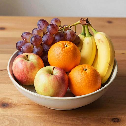Realistic Fresh Fruit Bowl Drawing