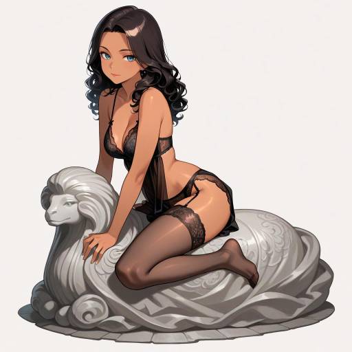 Elegant Woman in Lingerie Portrait Elegant Woman in Lingerie Portrait