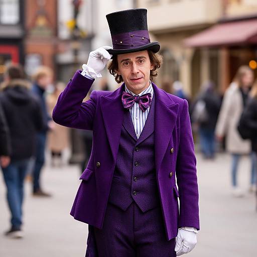 Violet Costume Willy Wonka Street