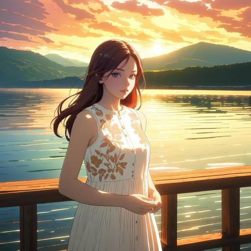 Serenity by the Lake at Sunset