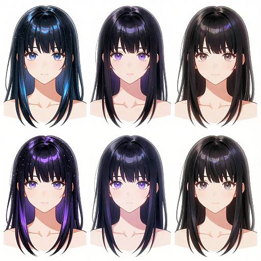 Anime Black Hair Coloring Tutorial