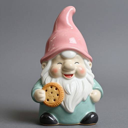 Whimsical Cartoon Gnome Cookie Jar