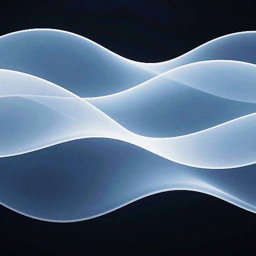 Abstract Flowing Blue and White Waves