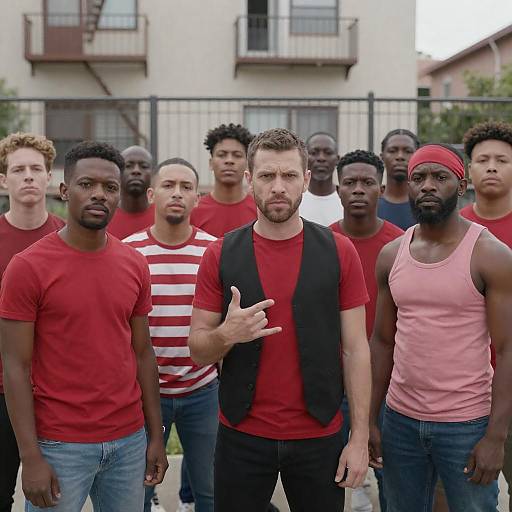 Diverse Group of Men in Urban Setting