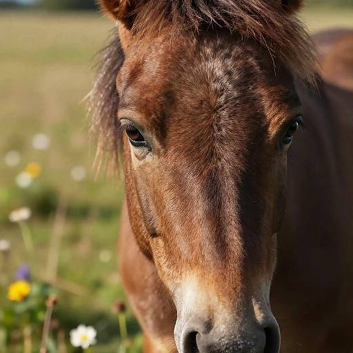 Intimate Close-Up Portrait of Horse