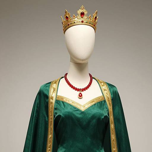 Mannequin in Regal Green and Gold