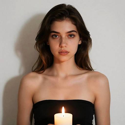 Candlelit Photorealistic Portrait of Woman