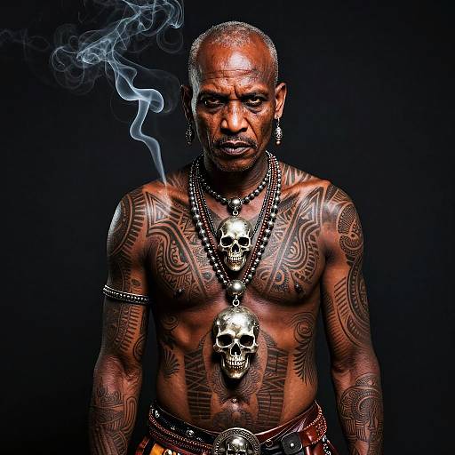 Neotraditional Ethiopian Male Tattoo Design