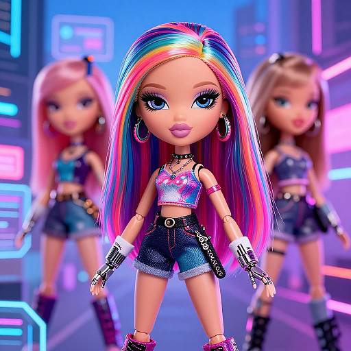 Futuristic Bratz-Inspired Cyberpunk Dolls