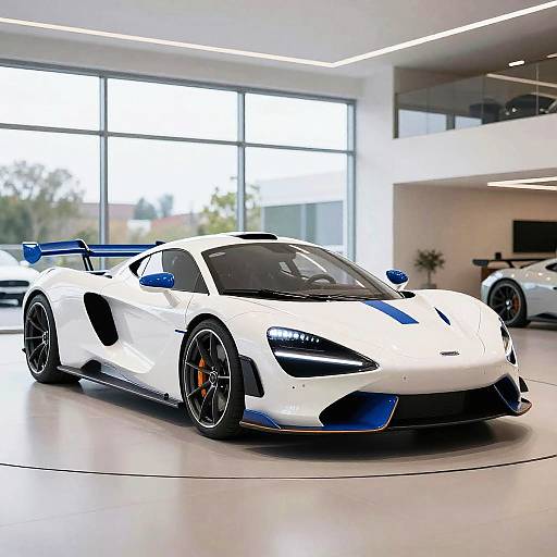 Futuristic White Sports Car