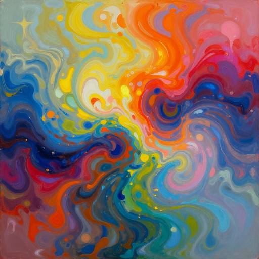 Kadinski-Inspired Abstract Swirling Colors