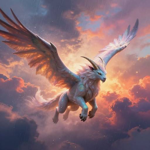 Majestic Colossal Beast in Stormy Sky