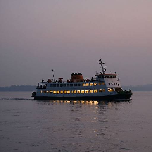 Twilight Ferry Crossing Serenity