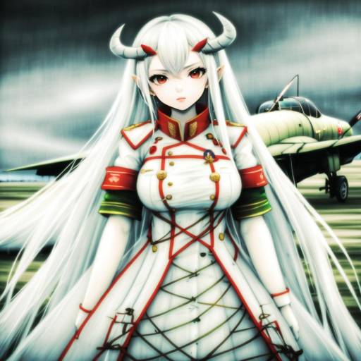 Illustration of Airfield princess, kantai collection in the style of Suito