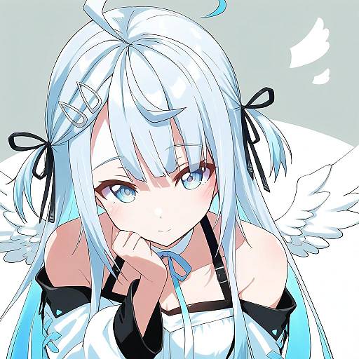 Illustration of Amatsuka uto, indie virtual youtuber in the style of Mikagami sou