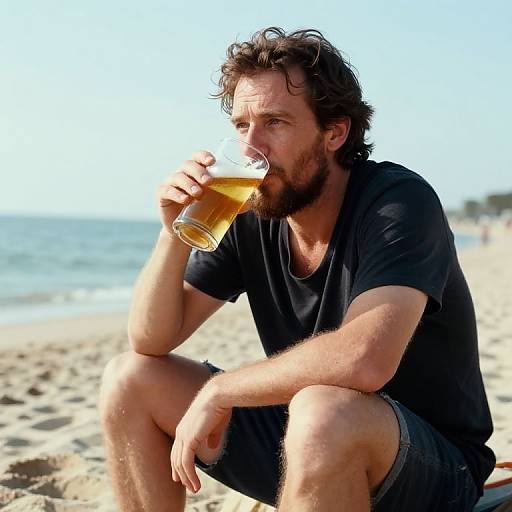 Hyperrealistic Stalin Beach Portrait