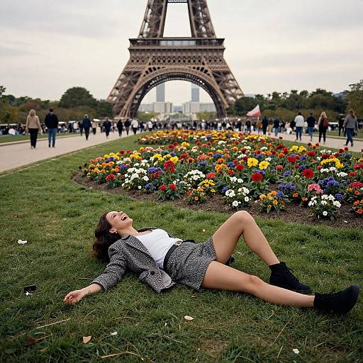 Cinematic Fashion Portrait at Eiffel Tower