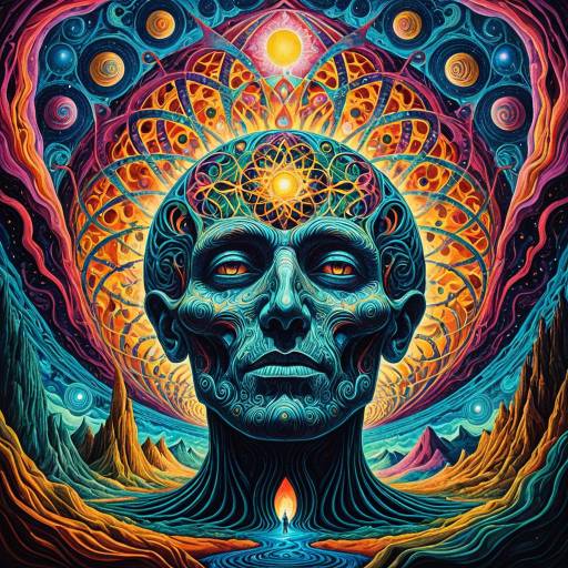 Surreal Psychedelic Philosopher Mindscape