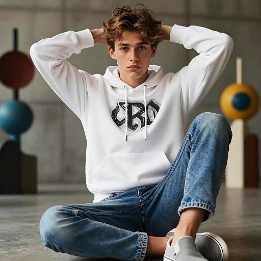 Editorial Fashion Portrait of Teen Boy