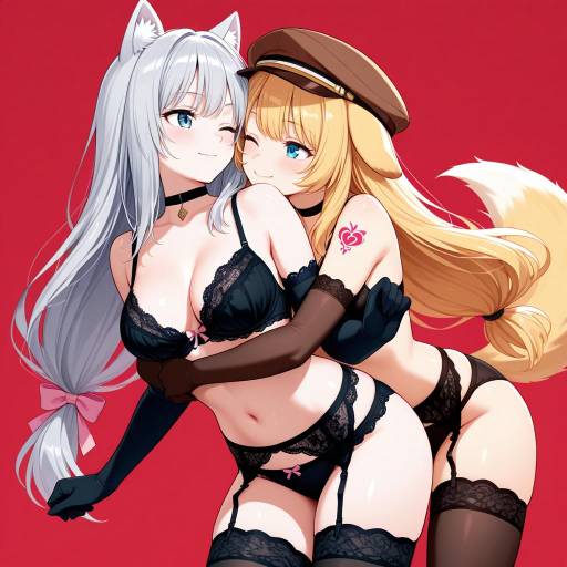 Intimate Cowboy Shot of Two Girls Intimate Cowboy Shot of Two Girls