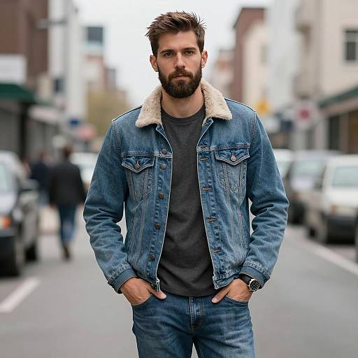 Realistic Portrait of a Stylish Young Man