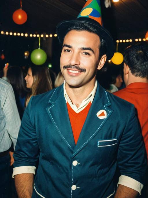 Man in Themed Party Outfit