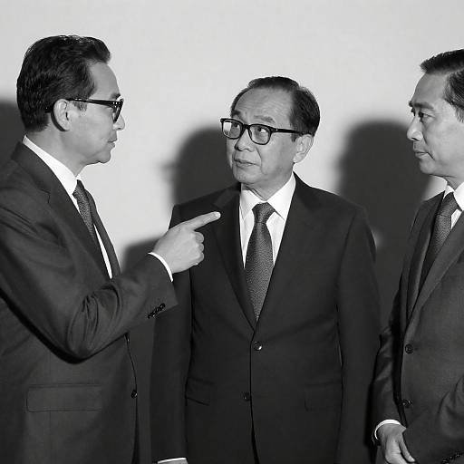 Classic Black and White Portrait of Three Men