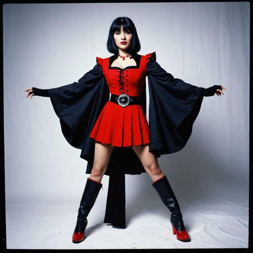 Woman in Scarlet Singer Costume