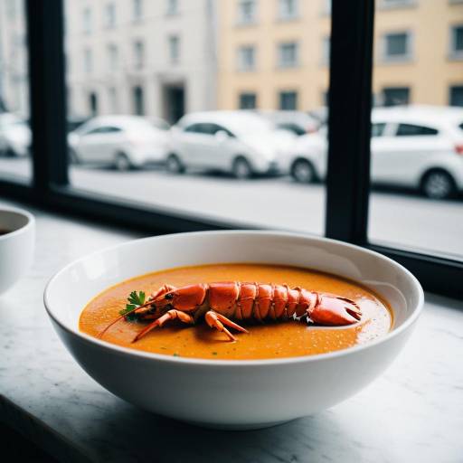 Lobster Bisque in White Bowl