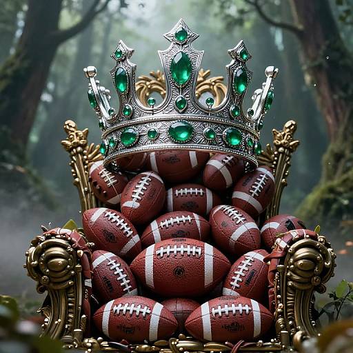 Fantasy Football Crown in Enchanted Forest