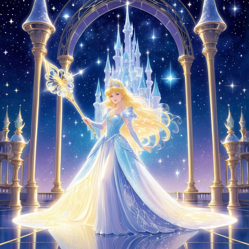 Celestial Princess in Glowing Palace