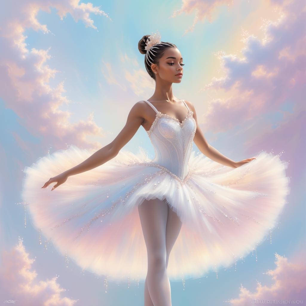 Elegant Ballerina in Dreamy Pastels