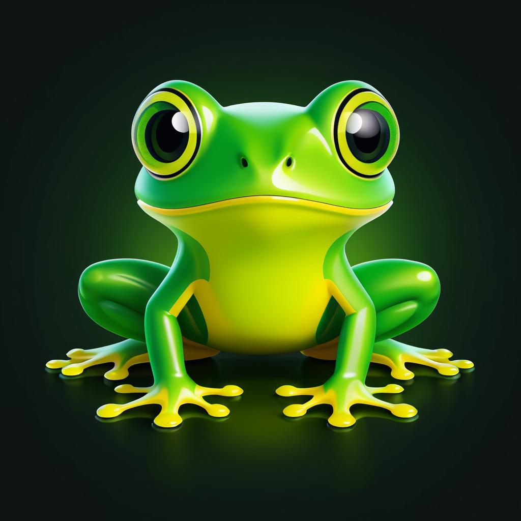 Adorable Vector Frog for T-Shirt Design