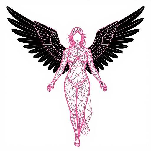 Geometric Minimalist Female Angel