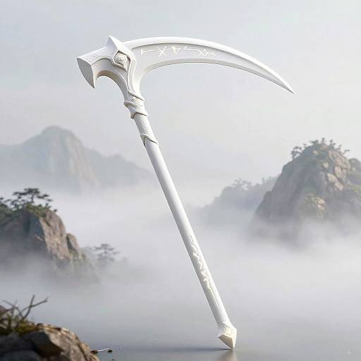 Elegant Minimalist Scythe Concept Art