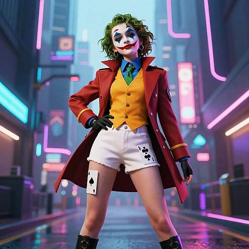 Cyberpunk Joker Anime Girl