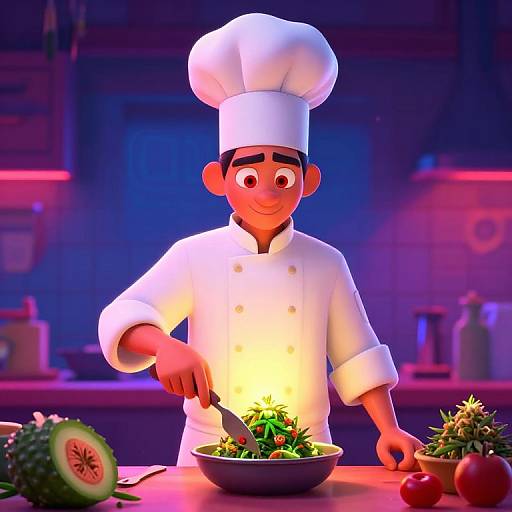 Trippy Chef Pixar Animation Scene