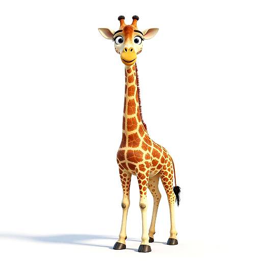 Cute Trendy Giraffe Character Design