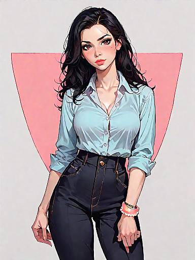 Stylish Woman in Business Casual Outfit